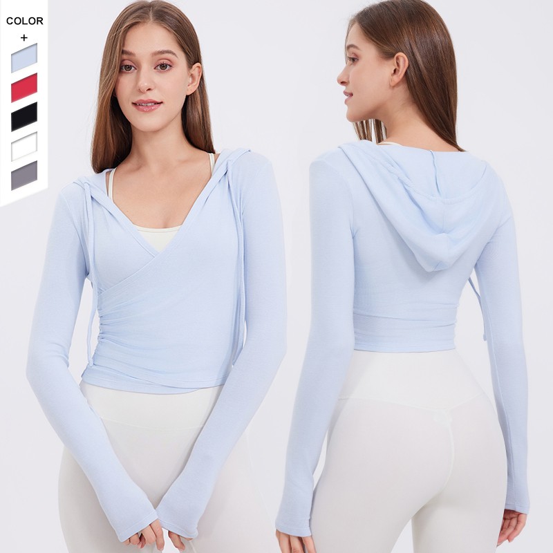 New Fashion Slimming Quick-Drying Top Moisture Absorption Quick-Drying Naked Yoga Long Sleeves Suitable for Running Exercise