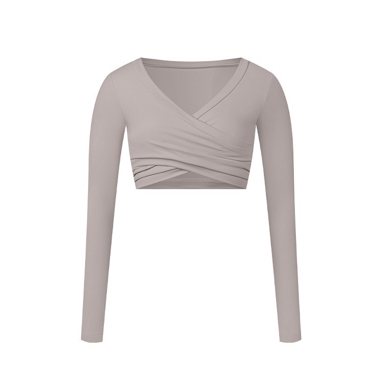 Women Long Sleeve Comfortable Soft Quick Dry Lightweight Cropped Yoga Long Sleeve Tops
