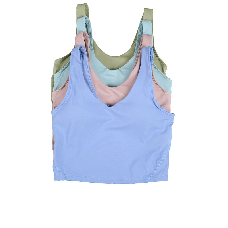Custom Logo 3XL 2025 U-shape Sports Bra Nude Feel With Removable Chest Pad Shockproof Push up Crop Top Yoga Bra Gym Wear