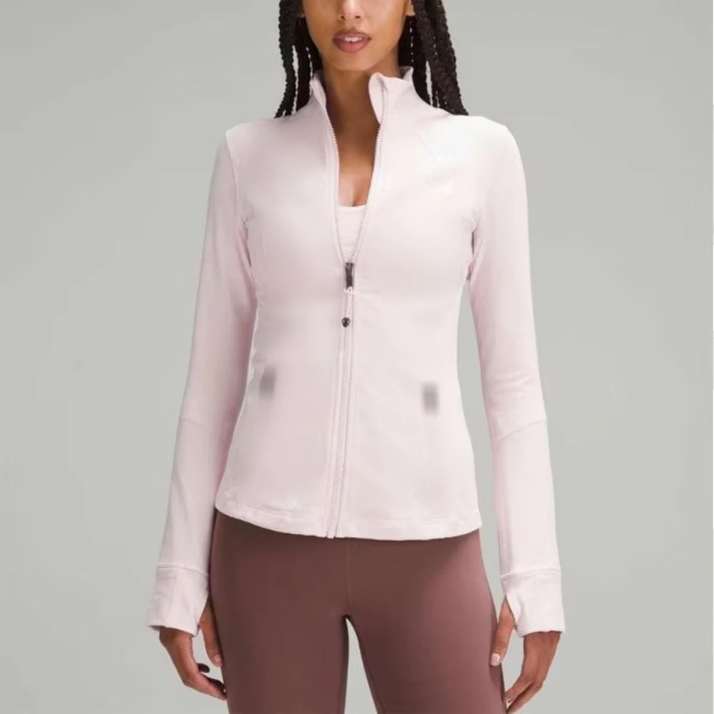 Same Official Real Quality IuIu Yoga Long Sleeve Jackets Turtleneck Jacket With Front Zipper Fitness Top Women's Sweatshirt