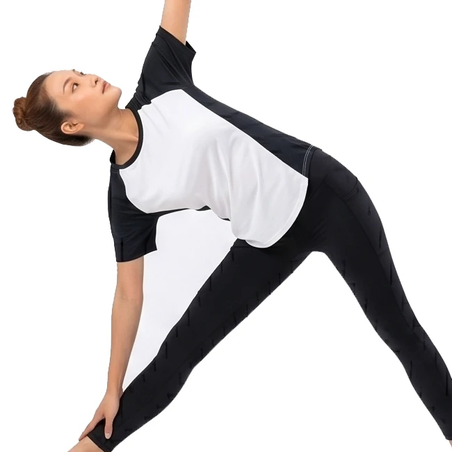 Women Yoga T Shirts Women Home Wear Exercise Tee Shirt Lightweight Women Short Sleeve Yoga T Shirt Women Sports Yoga Tee