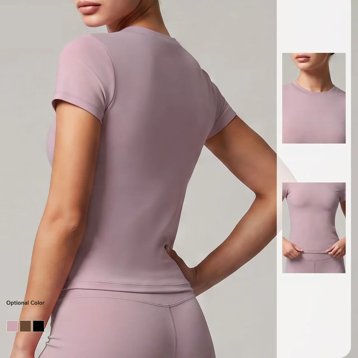 Women Lightweight Seamless Short Sleeve Yoga Top Slim Fit Quick Dry Breathable Sports T-shirt Gym Running Fitness Shirts Print