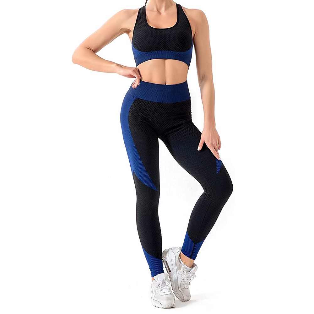 Women's 2-Piece Leopard/Solid Twist Front Strapless Sports Bra Booty Shorts Eco-Friendly Spandex/Nylon Workout Yoga Set