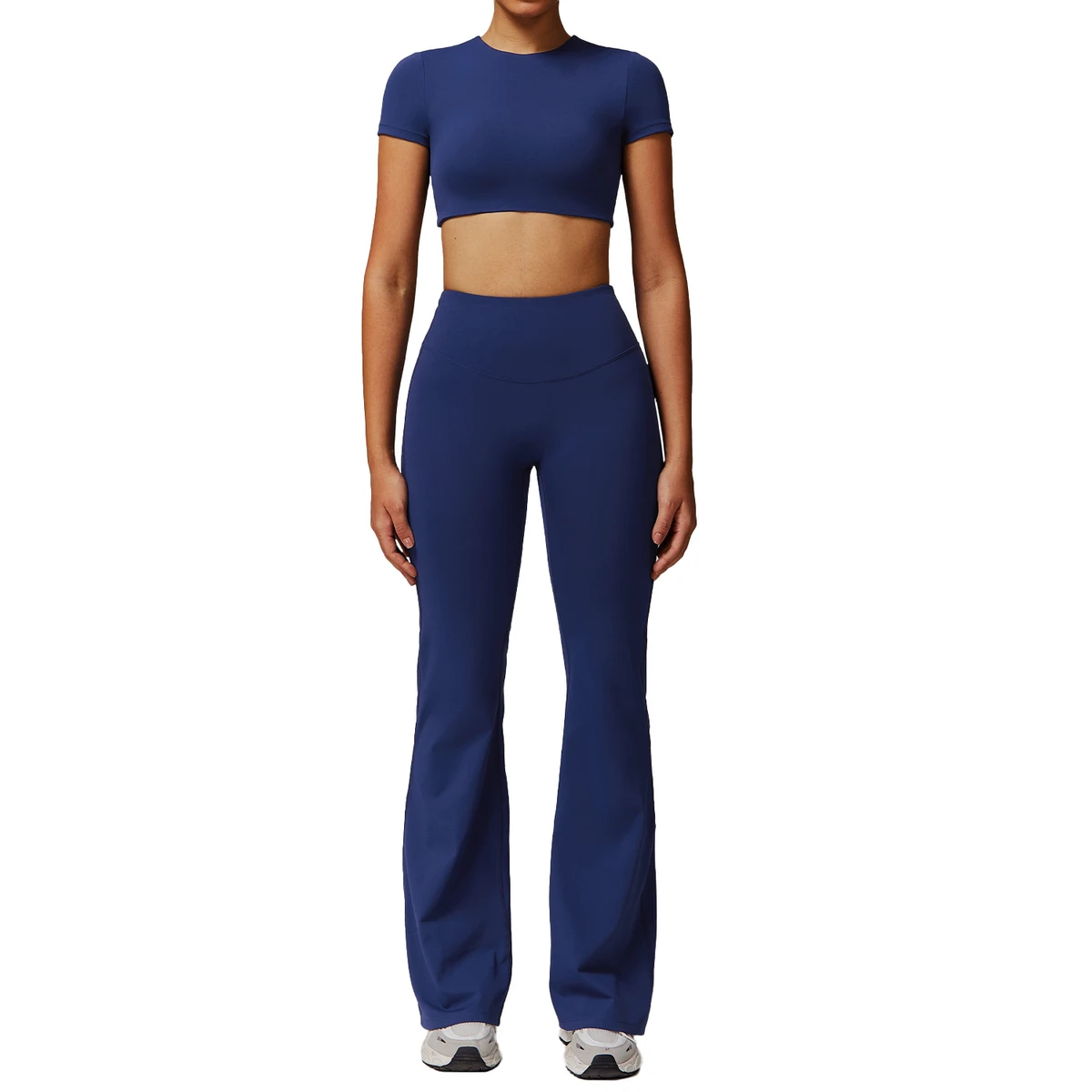 Solid Women's Yoga Fitness Sports Running 2-Piece Set Tight High Waist Quick-drying Breathable for Wrinkle-resistant for Women