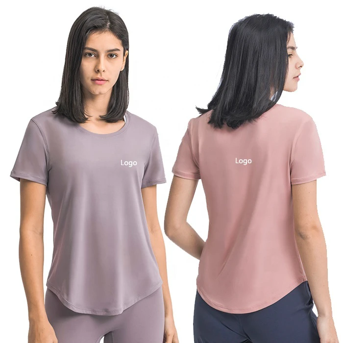 Women's Quick Drying Short Sleeve Summer Workout Athletic Running Exercise Gym Shirts Clothes Activewear T-shirt Yoga Tee Tops