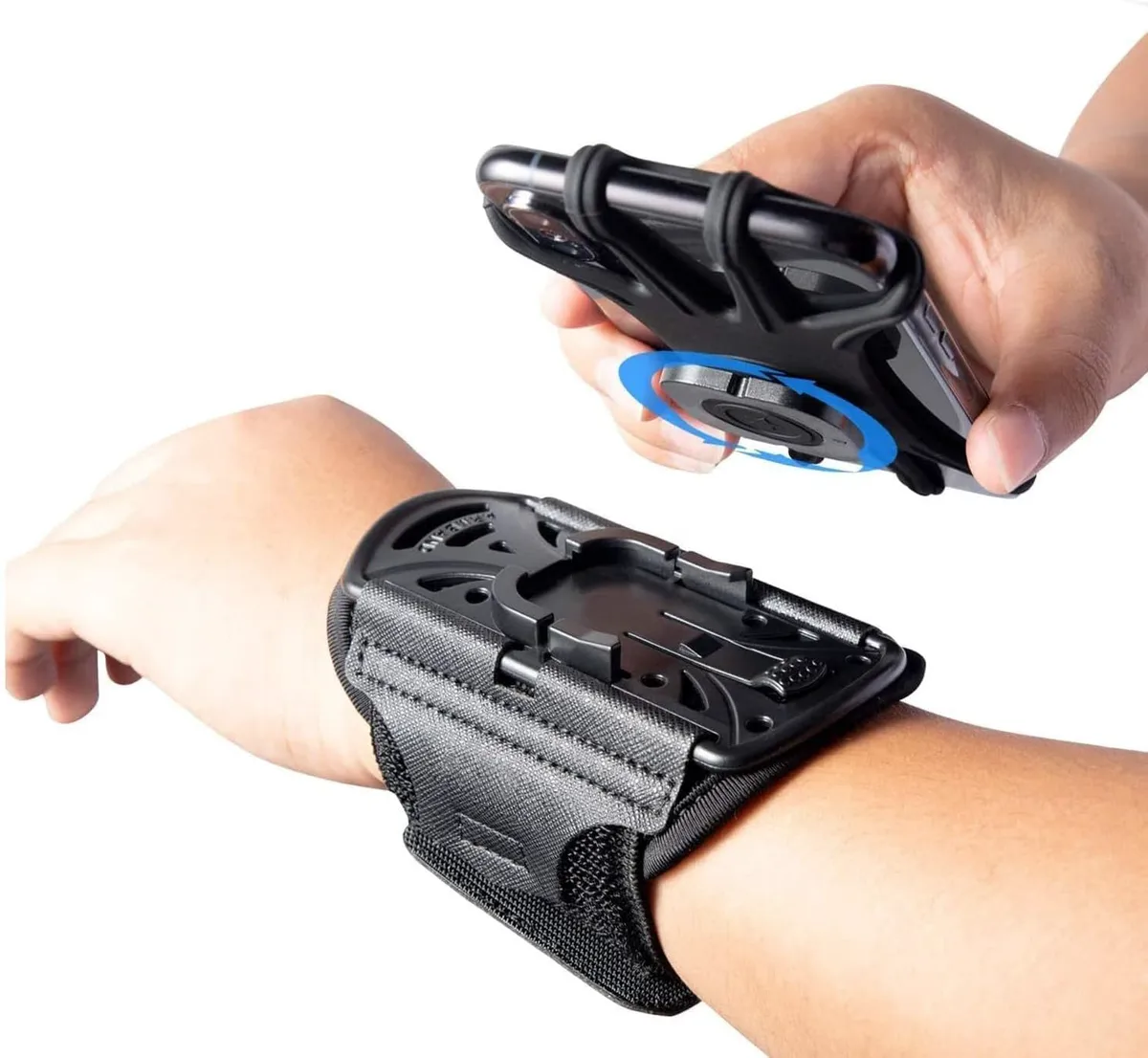 360 Rotatable Removable Running Armband Phone Pouch - Unisex Wrist Phone Holder Sports Accessory for Fitness & Outdoor