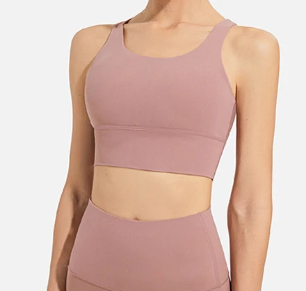 Women's High Strength Anti-Vibration Sports Bra Tight Yoga Vest Pilates Running Outdoor Fitness Simple Breathable Seamless