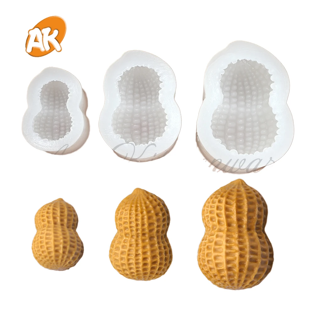Peanut 3D Silicone Bear Mold for Fondant Cake Pudding Chocolate for Baking and Decorative Pastry Supplies