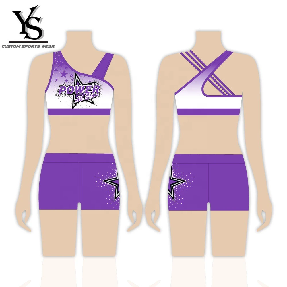 Cheer Practice Wear Strap Bra With Shorts Outfit Women Shorts And Sports Bras