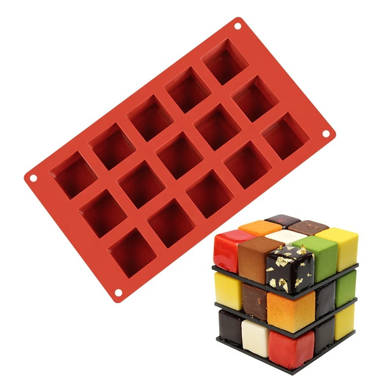 Food Grade Silicone Chocolate Mould Large Chocolate Block Jelly Pudding Baking Mould DIY Mousse Cake Molds