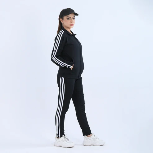 Whole Sale Womens 2 Piece Tracksuit Set Premium Polyester Zip Up Jacket & Slim Fit Pants Gym Jogging & Activewear Sports Suit