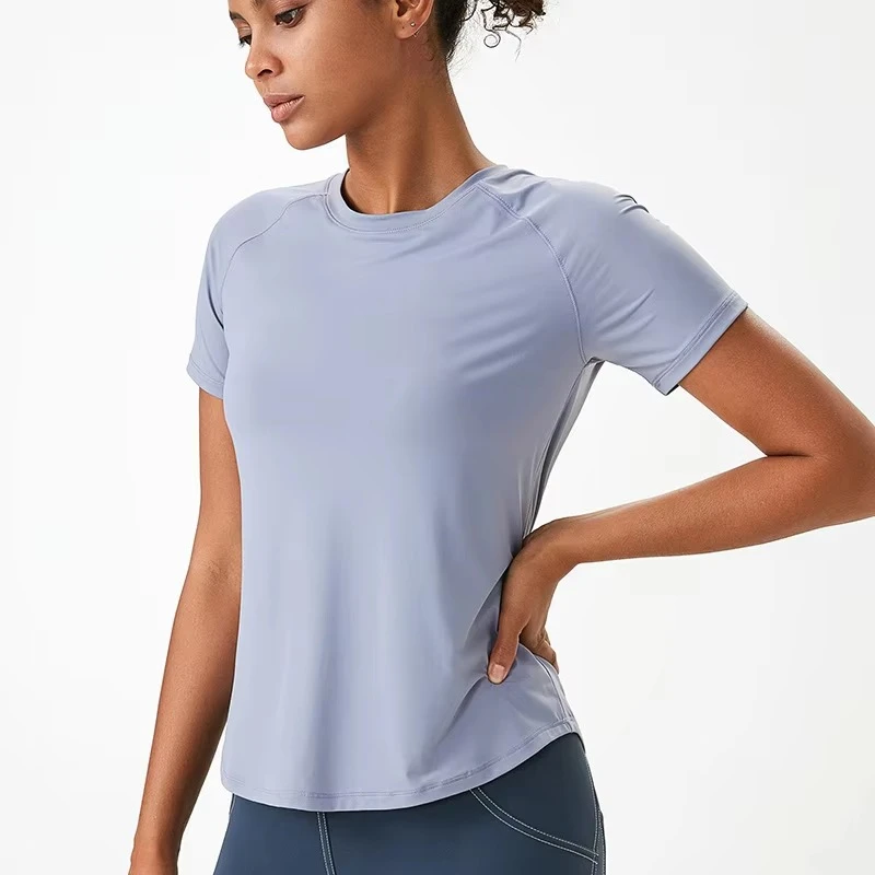 Women Lulu Buttery Soft Loose Workout T Shirts Breathable Mesh Athletic Running Gym Shirts Moisture Wicking Performance Yoga Top