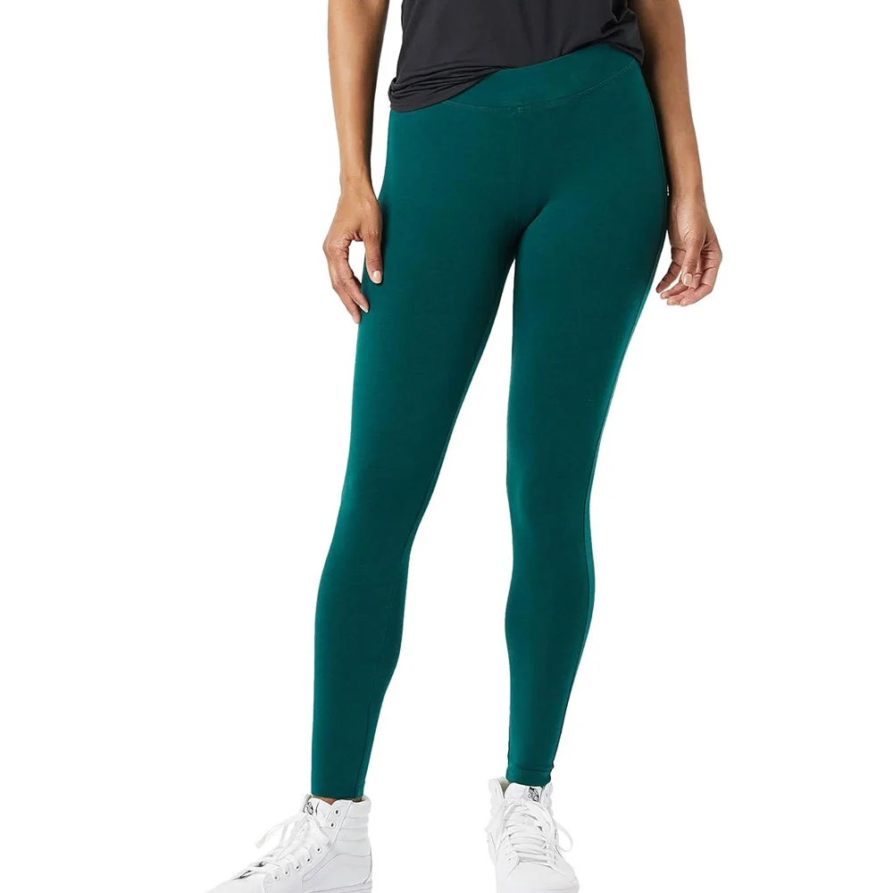 Elastic Waist High Spandex/Polyester Yoga Leggings for Women-Four-Way Stretch Sweat-Wicking Seamless Plus Size Scrunch Butt Gym