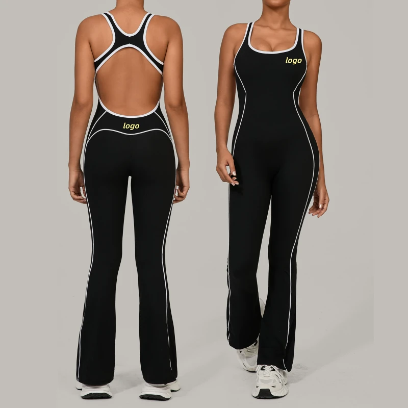 High Quality Yoga Clothes Manufacturer Breathable Nylon Full-length Sports Yoga Dance Workout Fitness Wear One Pieces Bodysuit