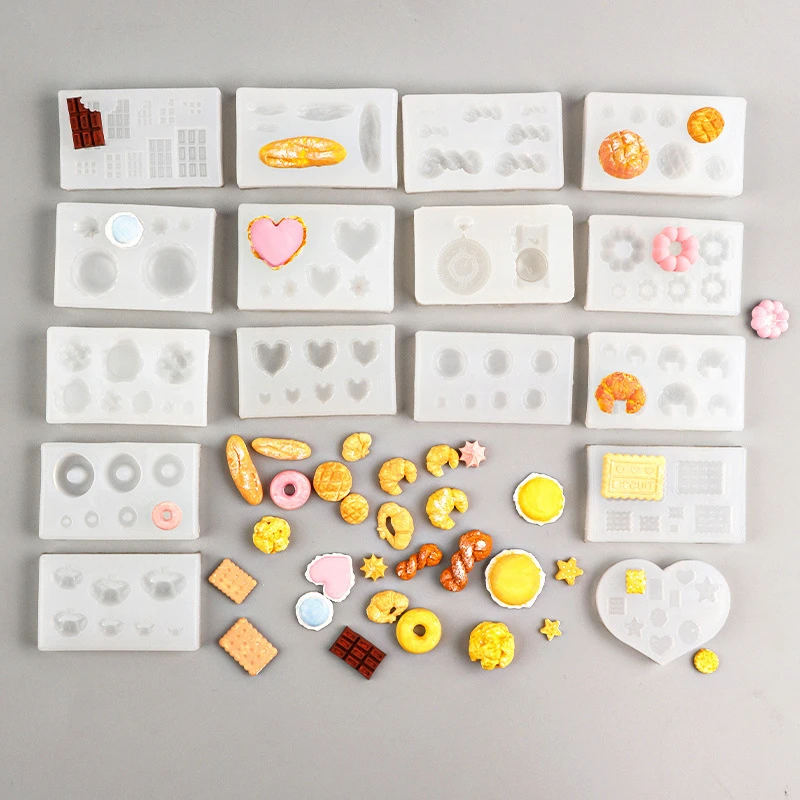 HY Creative Resin Mold Mini Dessert Cookie Chocolate Decorating Molds for Pastry Epoxy Candle Molds