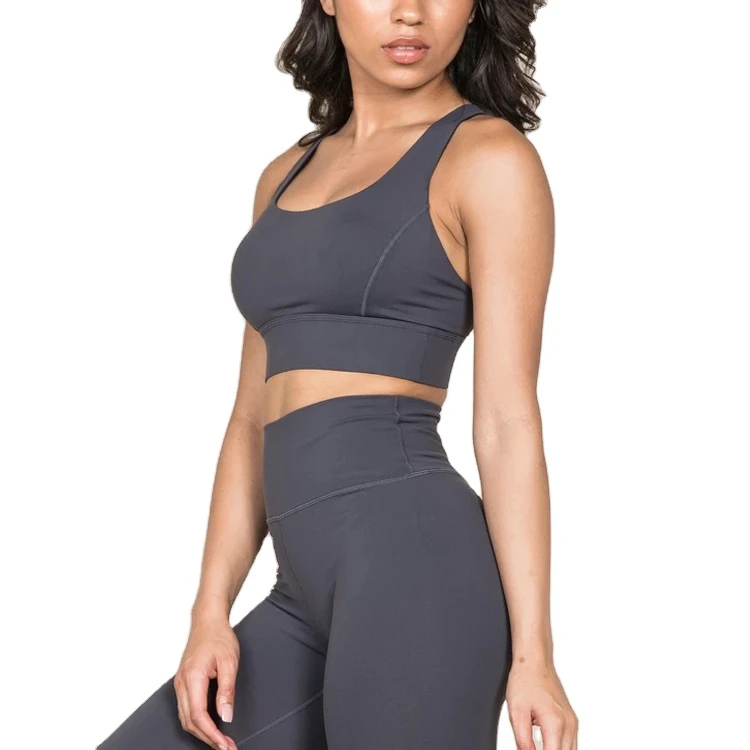 Custom High Support Seamless Sports Bra Ultra-Comfortable and Breathable Fabric for Gym Running and High-Impact Yoga-Yoga Set