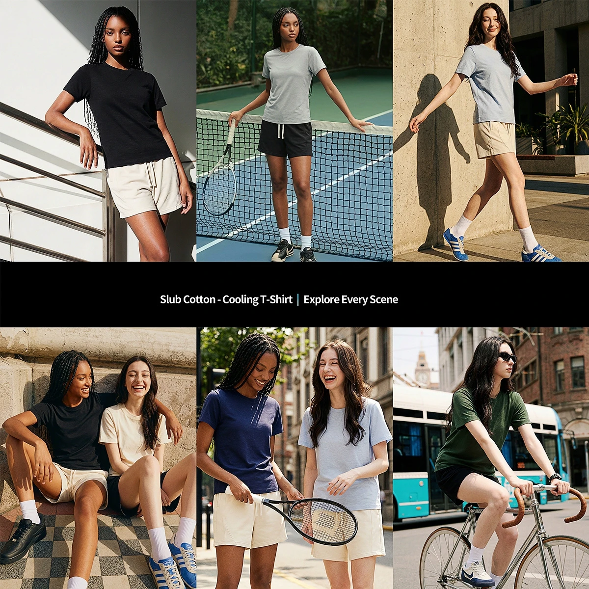 Custom Logo Women's Slub Cotton Cooling T-Shirt Regular Shoulder Breathable Solid Short Sleeve Slim Fit 230gsm Tee Wholesale