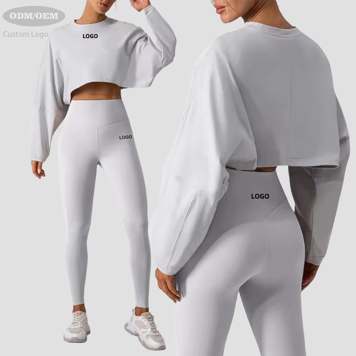 Women Yoga Set Sports Bra Crop Top Leggings Breathable Nylon Spandex