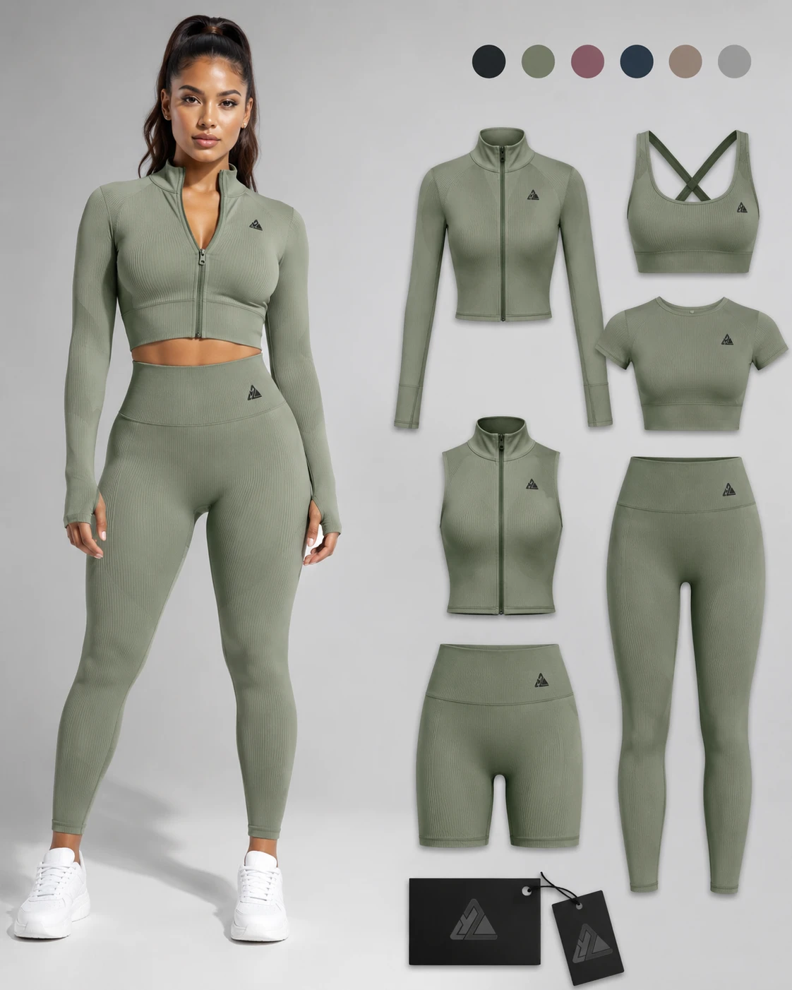 New Style Solid Yoga Sets with Custom Logo High Elastic Waist Quick Dry Breathable 2 Piece Workout Set for Women