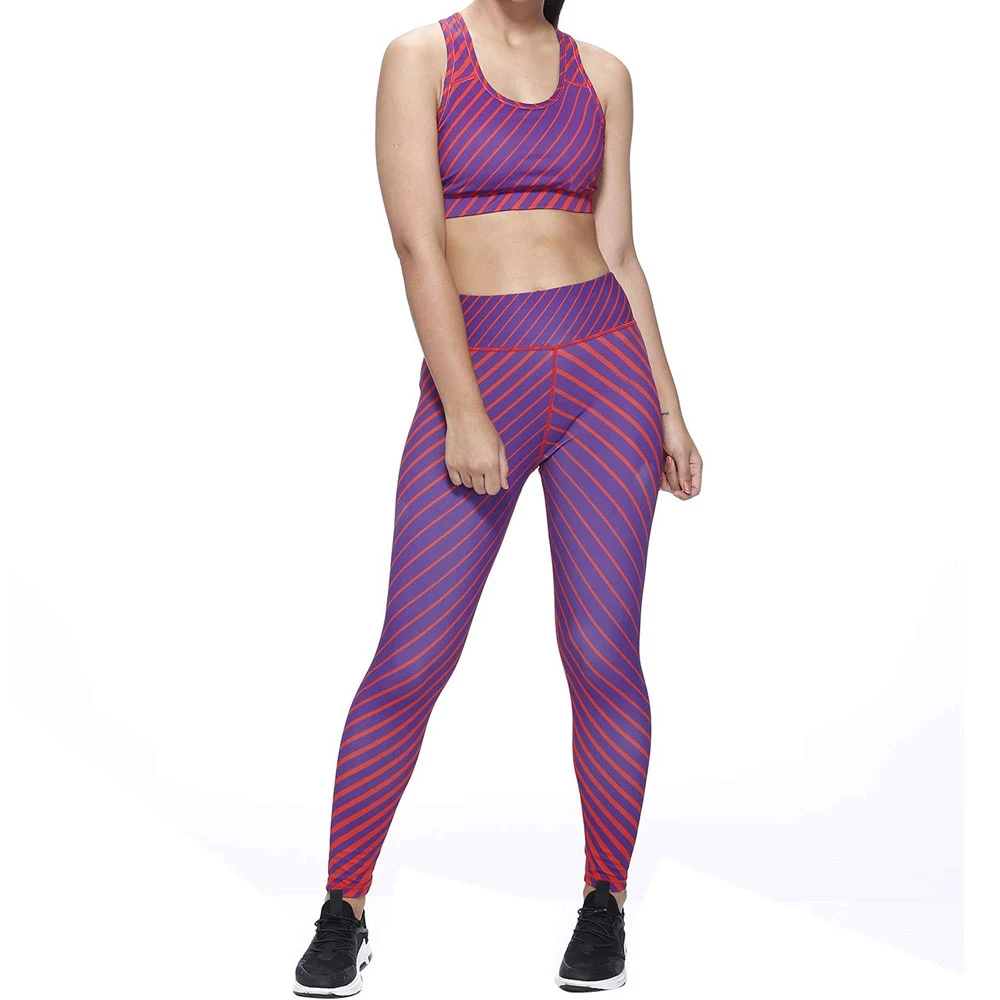Custom OEM Women's Plus Size Solid 2-Piece Yoga Set Breathable Quick Dry Eco-Friendly Mid Waist Spandex/Nylon Sport Bra Leggings