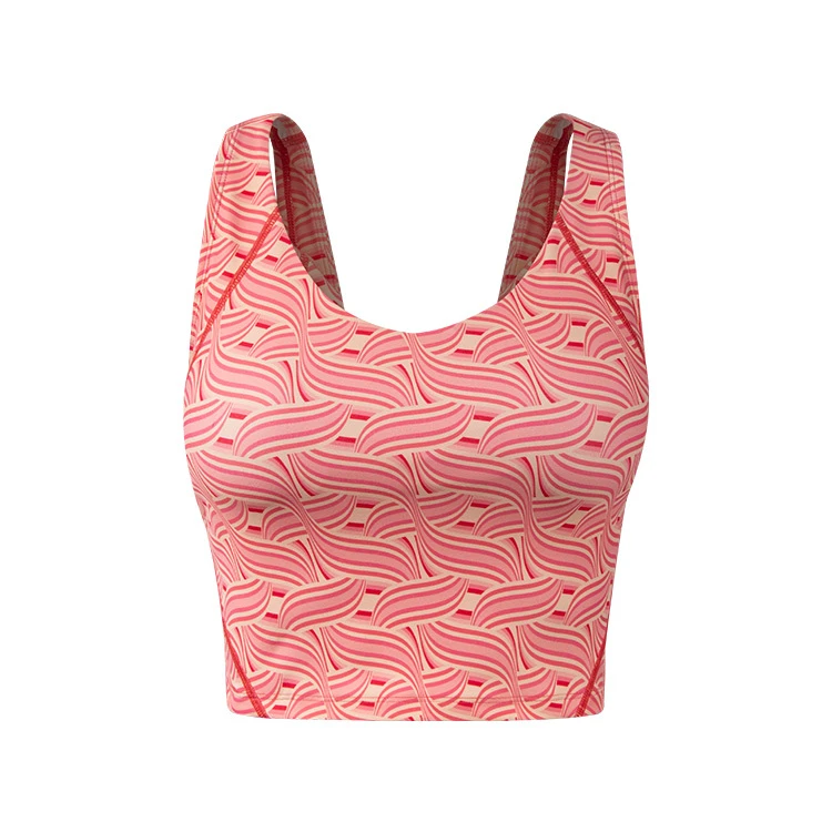 Custom U Neck Breathable Fitness Tank Top Shockproof Yoga Bra with Plus Size for Summer Running Sports Bra for Women