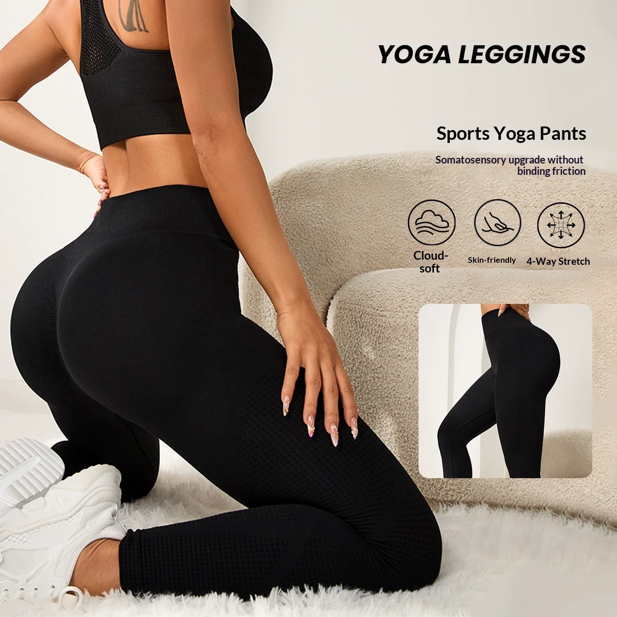 High Waist Seamless Solid Yoga Pants Sexy Peach Hip Quick-drying Tight Ankle-Length Outdoor Sports Fitness Pants for Women