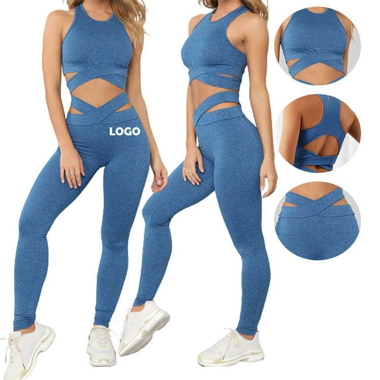 OEM Custom Logo New Seamless Women's Six-Piece Sports Yoga Suit Breathable Gym Fitness Workout Running Clothing with Leggings