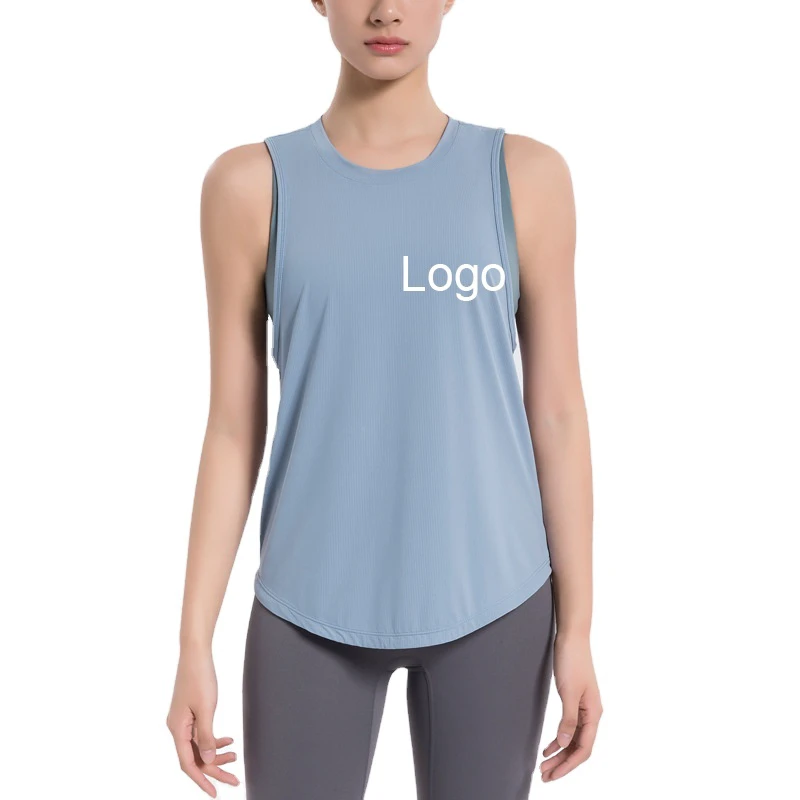Custom Logo Women's Fitness Tank Top Soft Breathable Sweat-Wicking Fabric For Running And Casual Wear Active Tops