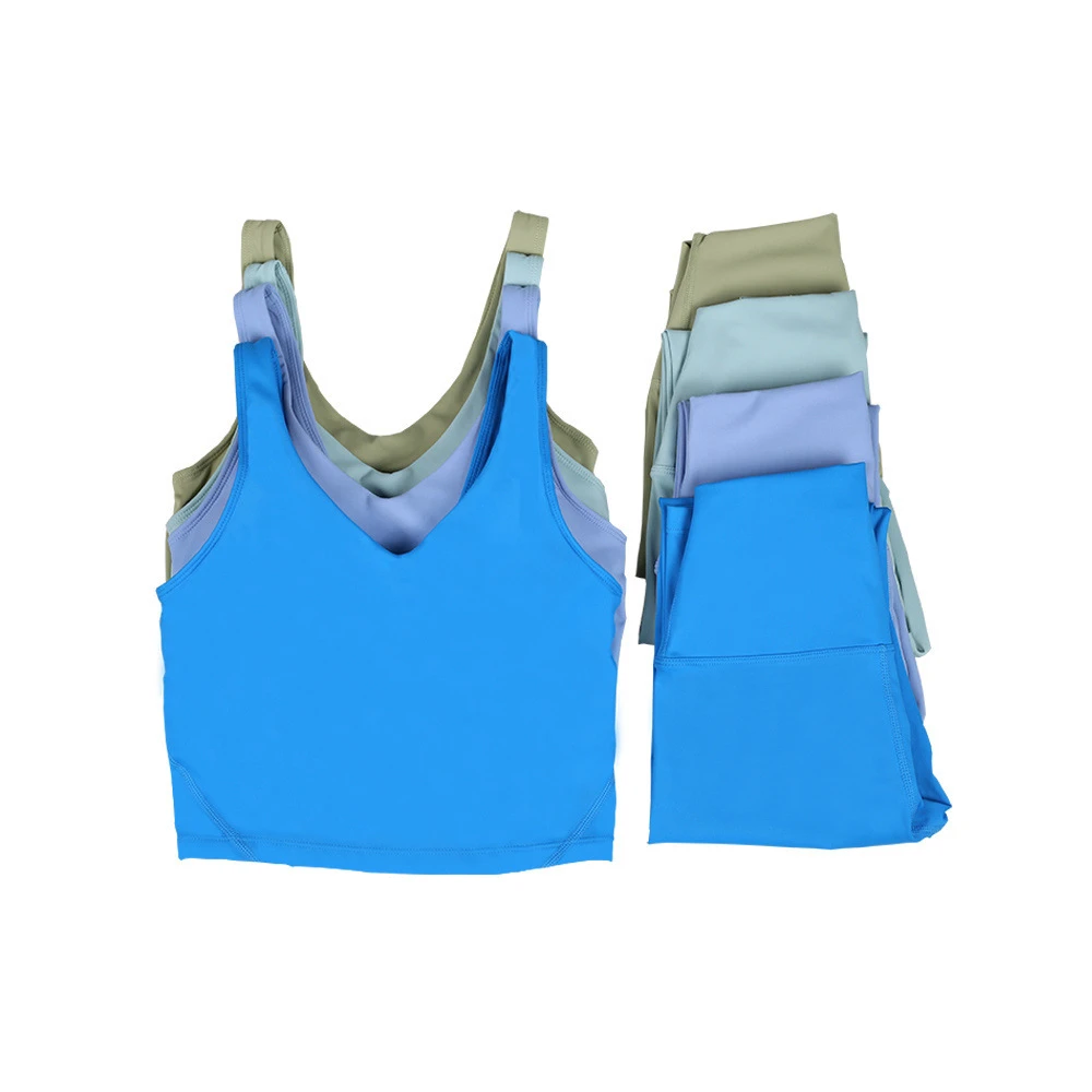 Nude Feel High Support Sports Bra Women Plus Size Push Up Yoga Top Wide Straps U-Back Shockproof Gym Running Bra Custom Logo