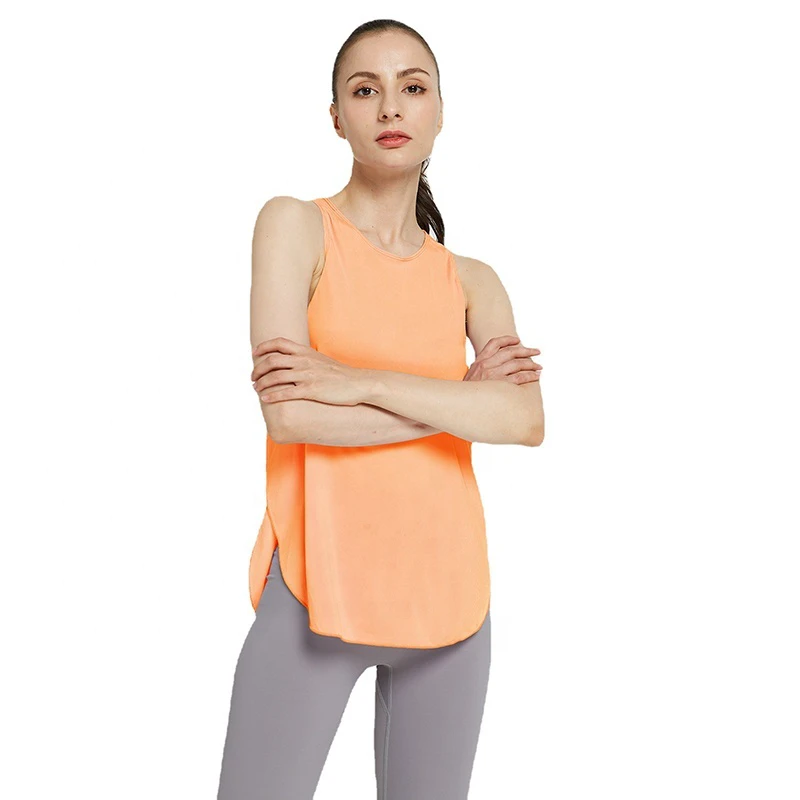 KWO Best Selling Fitness Fashion Fast Dry Soft Loose Sleeveless Pullover Thin Shoulder Sports Women'S Stretch Clothes Yoga Tops Vest