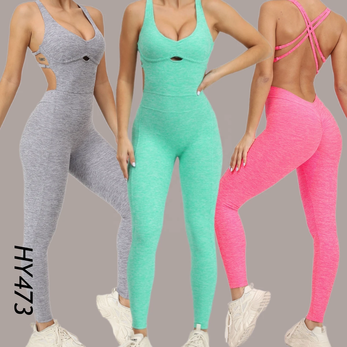 Rush Moment 2024 New One Piece Workout Bodysuit Sex Cross Back Gym Fitness Jumpsuit Butt Lifting Women Yoga Jumpsuit