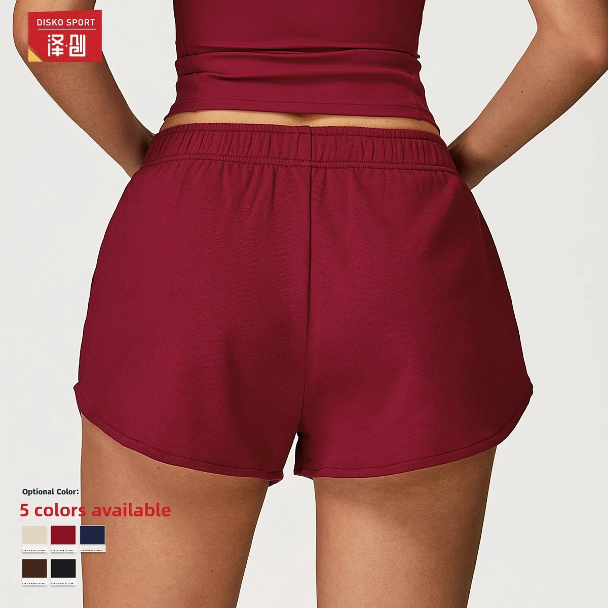 Custom Women Short High Waist Elastic Loose Fit Side Pocket Adjustable Yoga Active Wear Gym Clothes Fitness Sports Apparel
