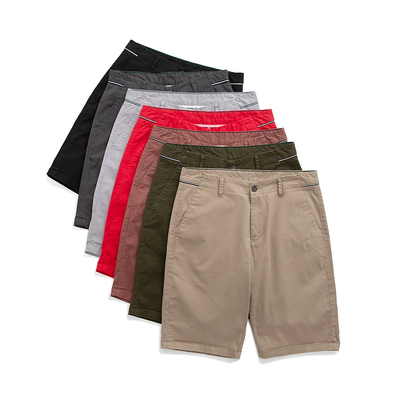 Custom Men's Mid Waist Casual Bermuda Shorts Dry Fit Classic Stretch Track Outdoor Sport Plus Size Chino Shorts