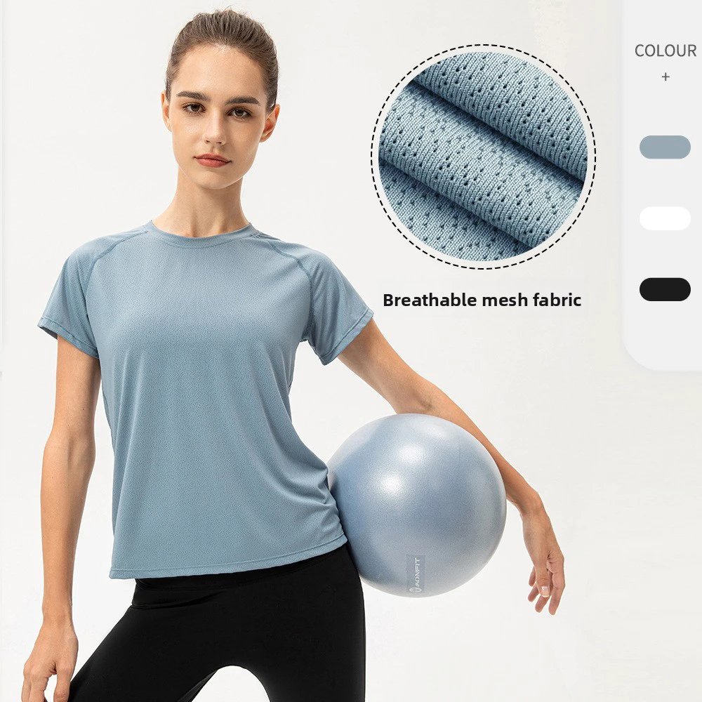 OEM Custom Quick-Dry Breathable Lady Custom Sports Yoga Fitness High Quality Gym Workout Plus Size T-Shirts Tops for Women