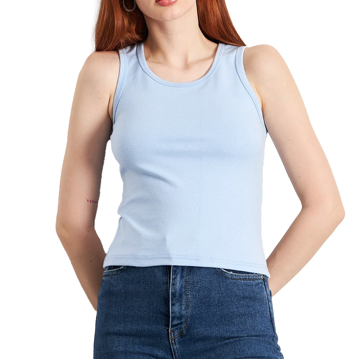 Women's Polyester/Cotton Jersey Breathable Gym Tank Top Custom Plus Size Sleeveless Quick Dry Vest Summer Sports Casual Yoga