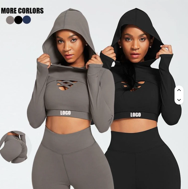 Fashion Sexy Yoga Set Gym Zipper Yoga Bra Sportswear Yoga Sets Gym Clothing Activewear Sets