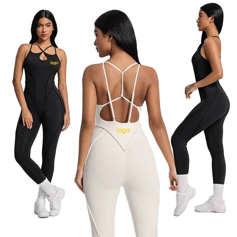 Custom logo Tight-fitting Yoga Bodysuit Body Shaping and Butt Lifting Running Sports Pilates Training Women's Shapewear