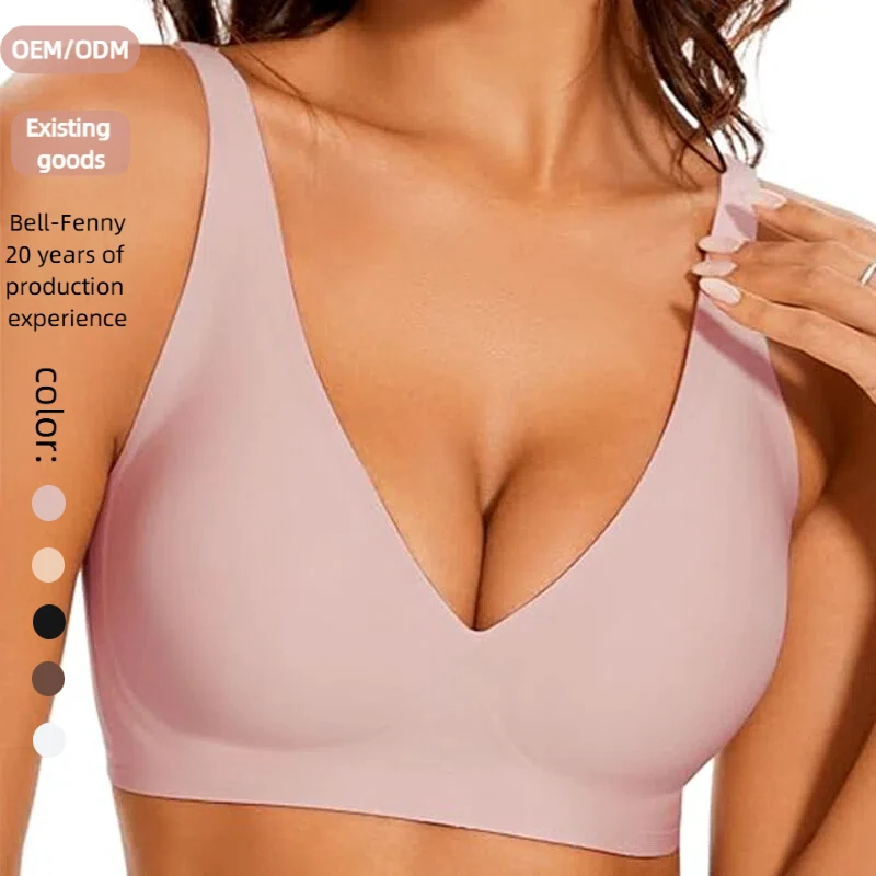 Factory Custom Logo Bra For Adults Comfortable Seamless Brassiere Adjustable Strap Wire-Free Sujetadores Thin Cup Sports Bra BH