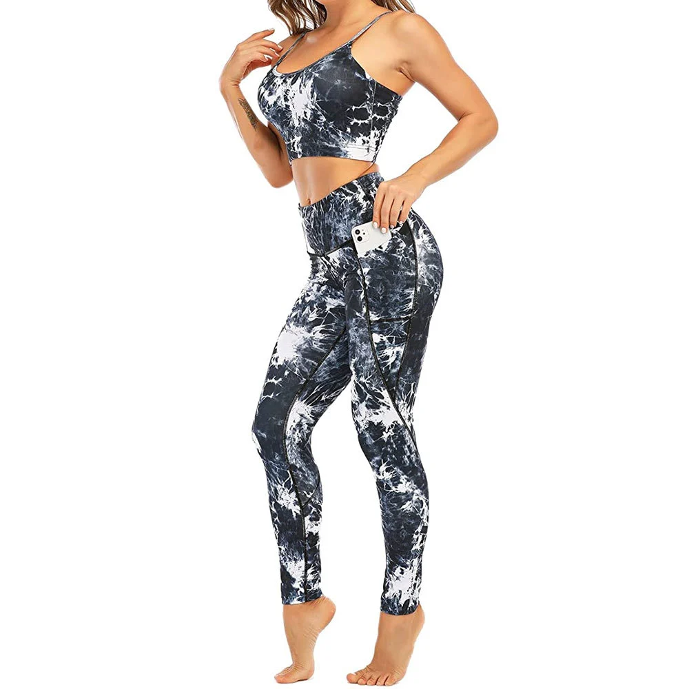 Girls' Sleeveless Fitness & Yoga Set Custom Wholesale Gym Wear Solid Pattern Activewear Washed-Effect Women's Sublimation Wear