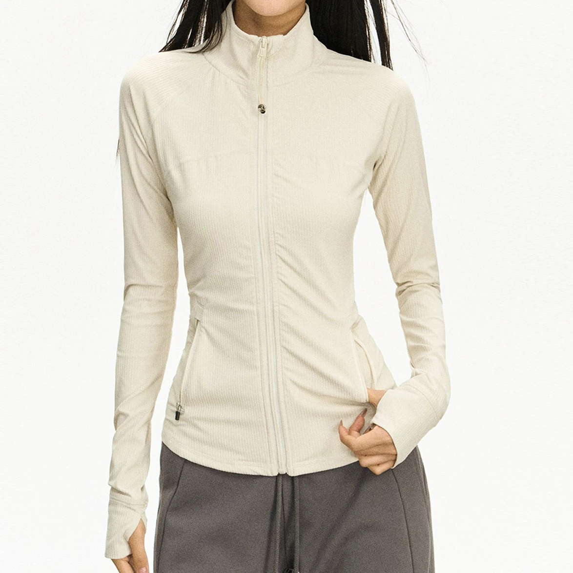 Women's Slim Yoga Sports Zipper Top High Quality Nylon Fabric High Elastic Comfortable Quick-drying Sportswear