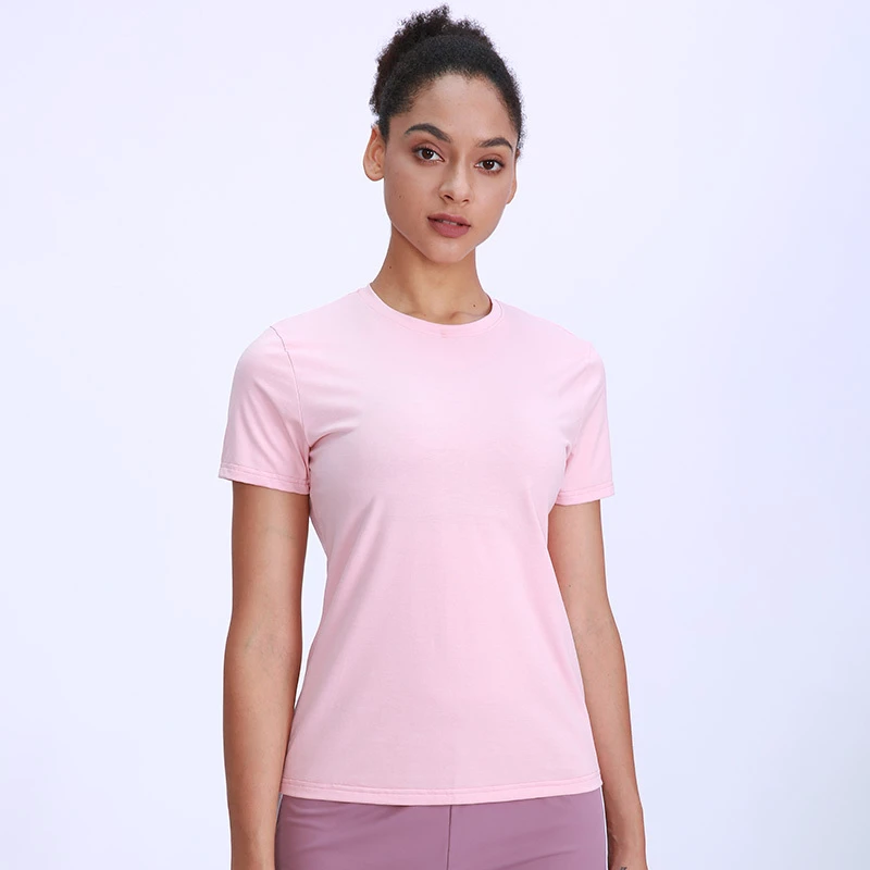Summer Women Yoga Shirts Loose Sports Quick Dry Fitness Clothing Ladies Short Sleeve Custom Quick Dry Women Tops T Shirt