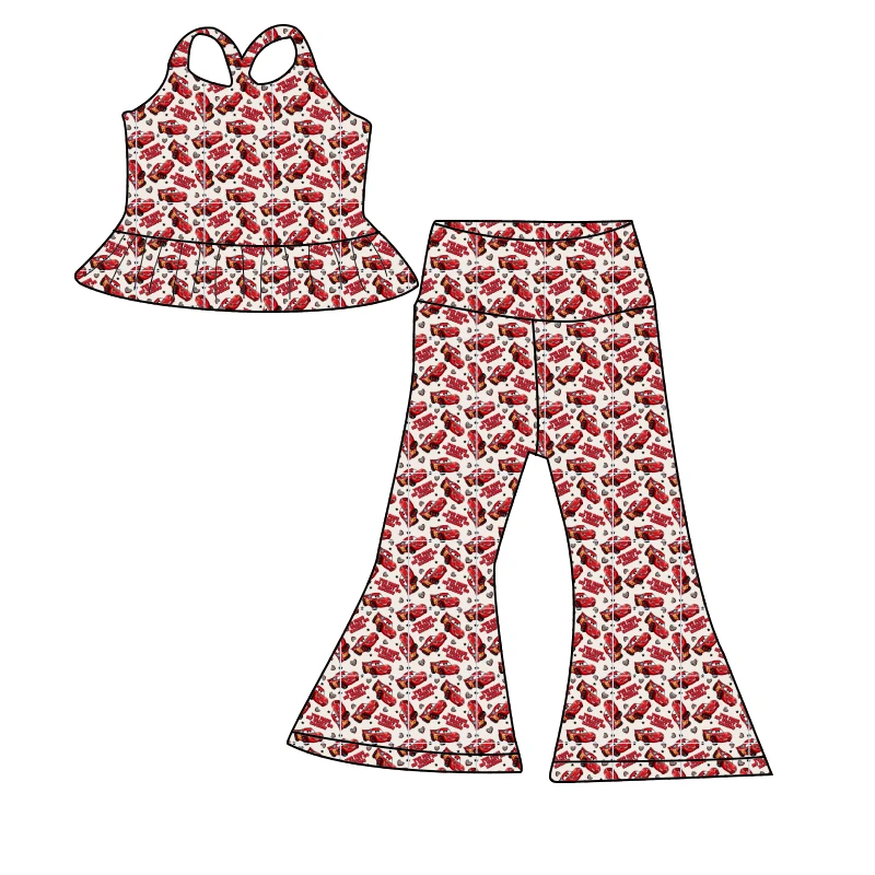Newly Arrived Children's Vest and Shorts Yoga Set with Custom Patterns - Girls' High-quality Sports Clothing