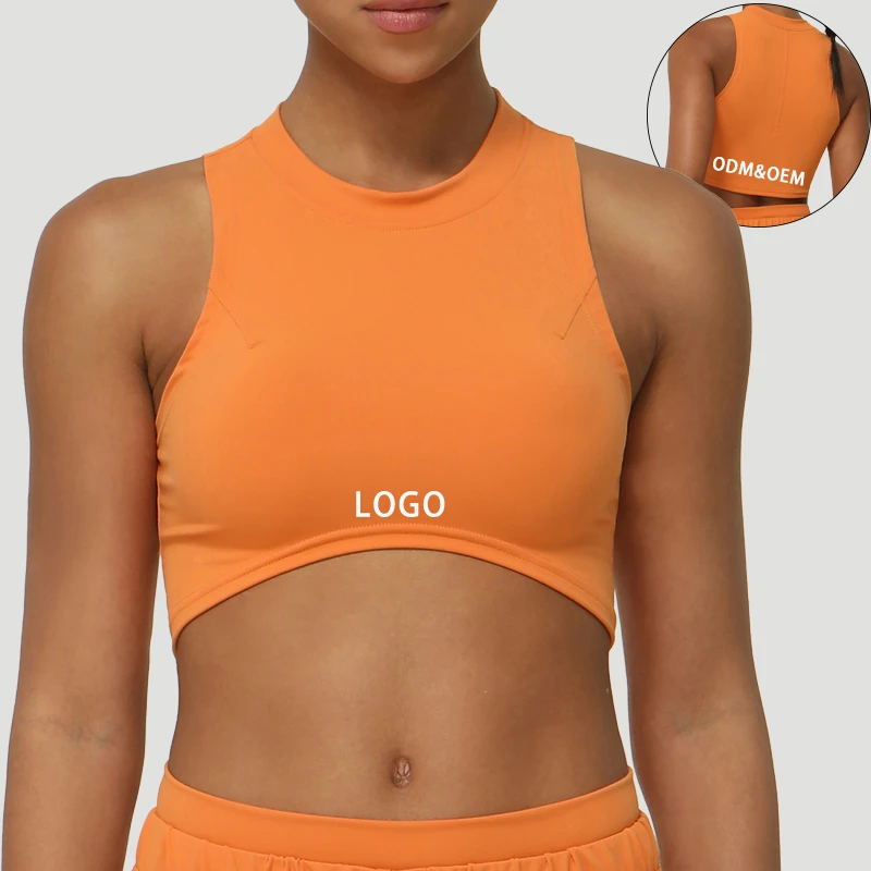 High-Elastic Seamless Breathable Eco-Friendly Backless Sports Bra with Straps for High Support Yoga Wear for Women