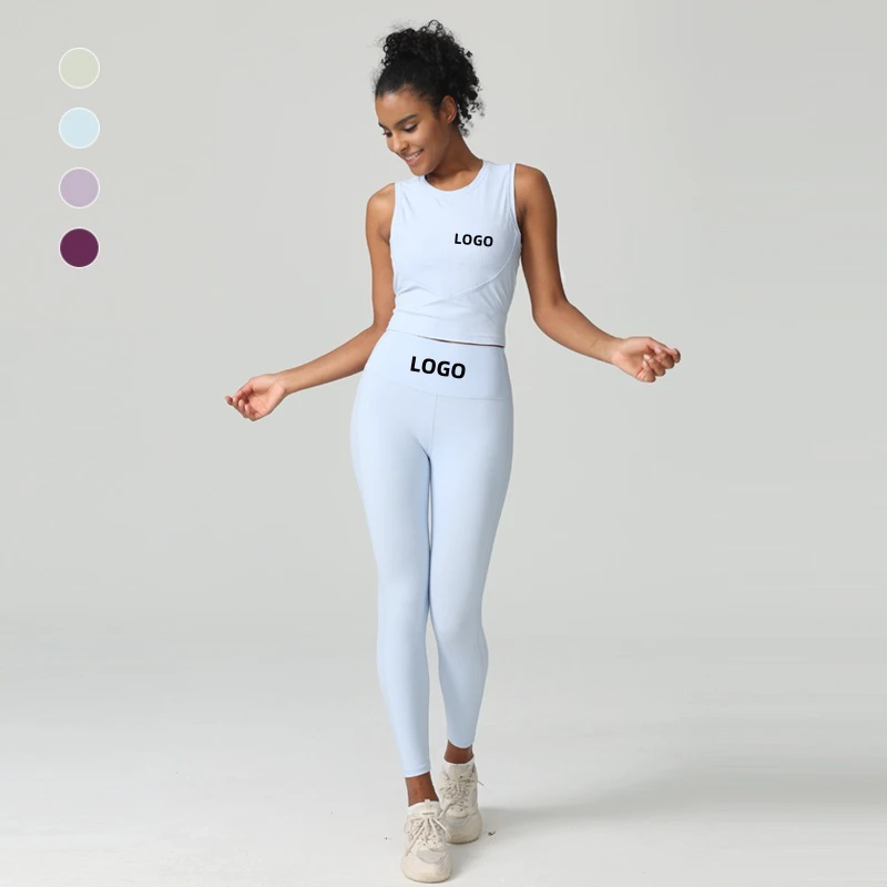 Conjuntos Femininos De Yoga Women Gym Clothing Active Wear Yoga Leggings Sports High Waist Pants Set Fitness Yoga Wear for Women