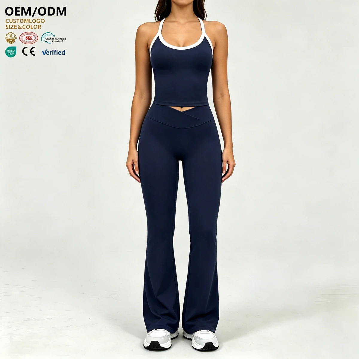 ABX6001+ACK6001-1 Wholesale Spandex Solid Color Women Sports Loungewear High Quality Fitness Pilates Set Women Yoga Leisurewear