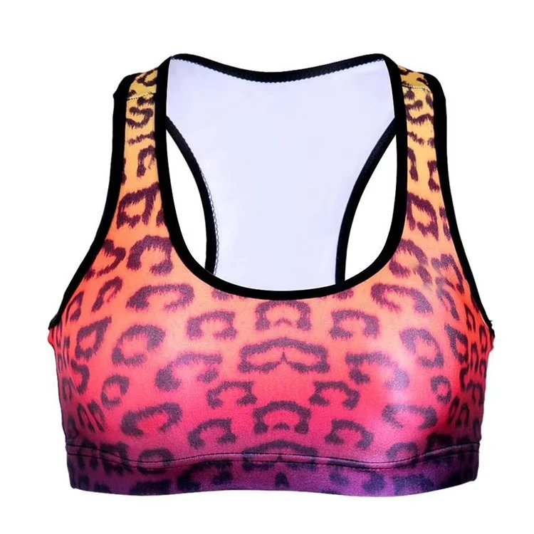 Womens Simple Padded High Support Workout Crop Top Open Back Athletic Sports Bra Short Sleeve Lightweight Front