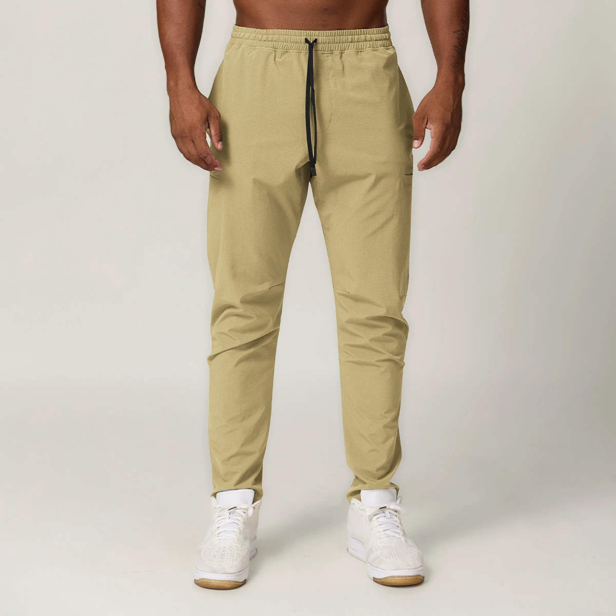 Unisex Breathable Quick-drying Mid-waist Straight Tube Leisure Sports Pants for All-season Outdoor Use