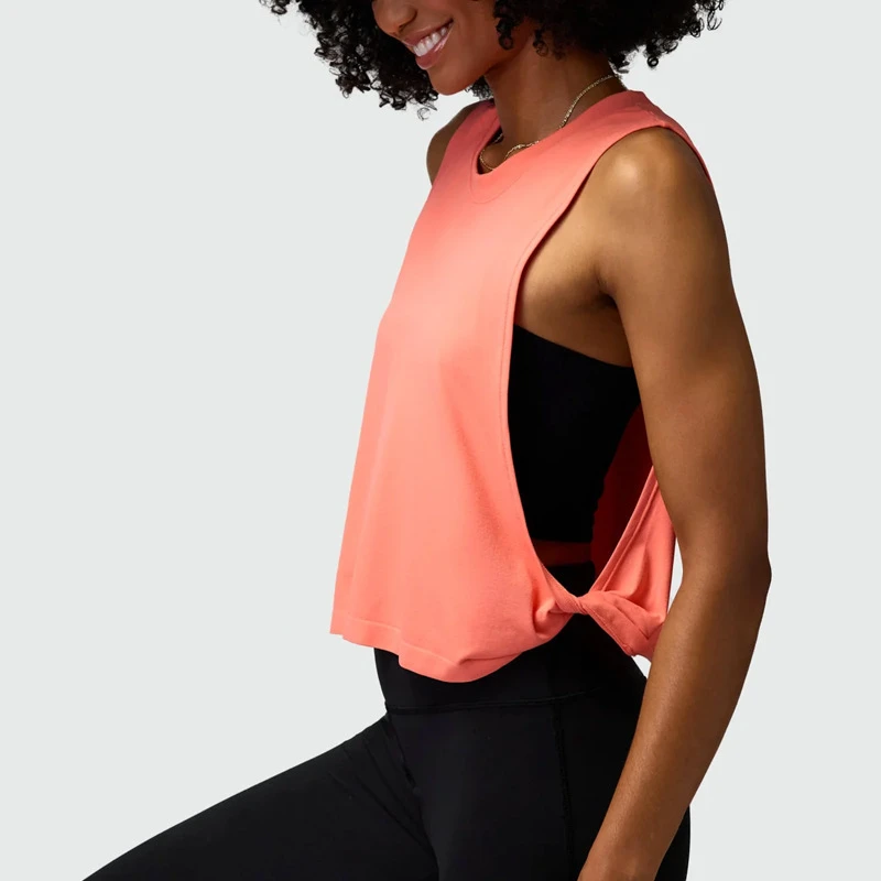 Wholesale Women Custom Workout Fitness Quick Dry Yoga Sleeveless Vest Loose Fit Tank Top Singlet Gym Tank Tops