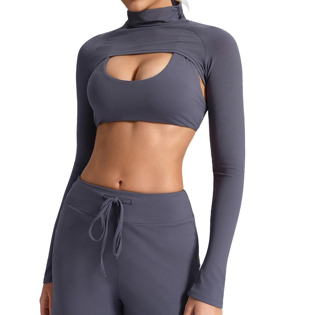 Hollow Mesh Long Sleeve Yoga Top Sportswear Spandex Summer Plus Size Quick Dry Four-Way Stretch Skinny Fit Fitness Running