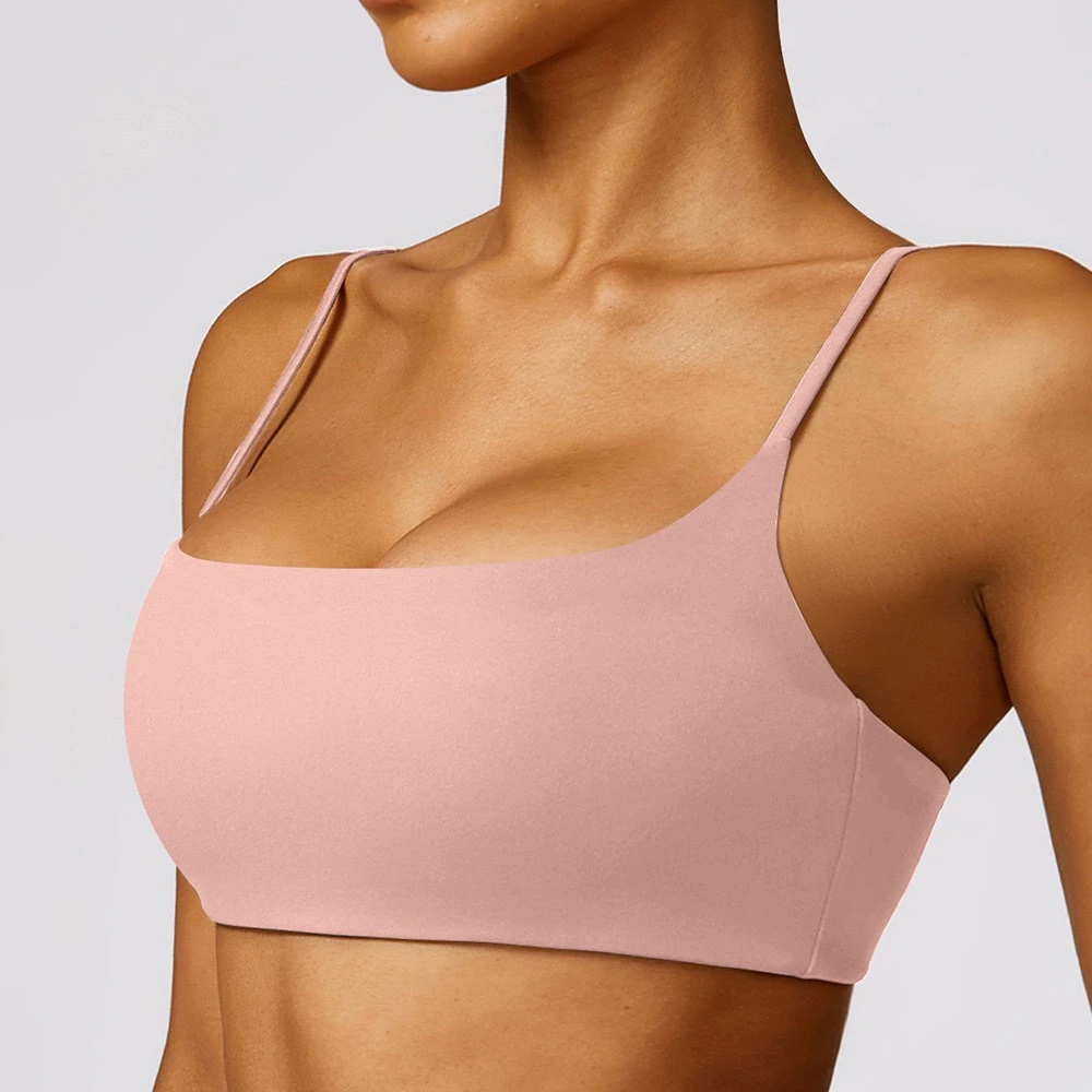 Custom High Quality Plus Size Children's U-Shape Back Camisole Bra High Support Quick-Drying Breathable Sports Bra for Women's